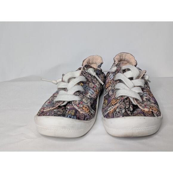 BOBS SKETCHER kitty cruiser, camp wag, multicolor kitty cats women's 7 - Picture 2 of 8